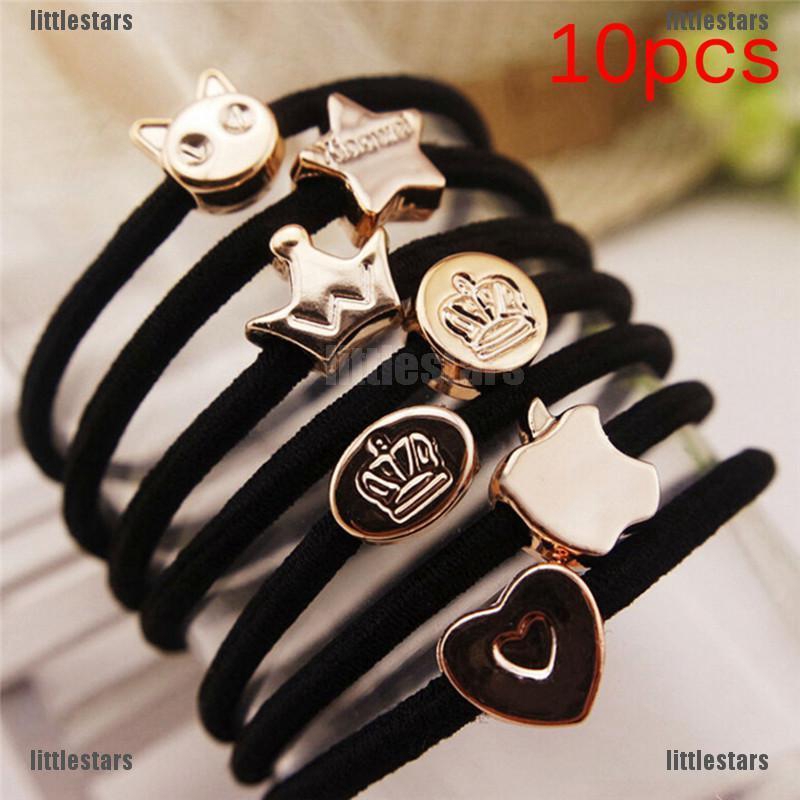 Bộ 10 Dây Cột Tóc Mặt Dễ Thương