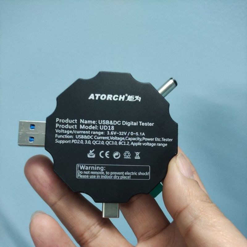 USB Tester đa năng UD18 có cổng Type C màn hình màu kết nối Bluetooth