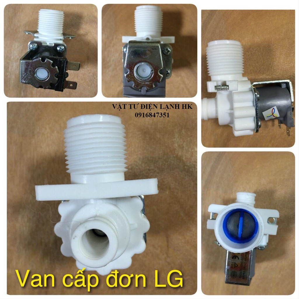Van điện từ cấp nước máy giặt đơn LG AC220V - DC12V - Van cấp đơn MG 1 cổng 220V  12V - một cửa