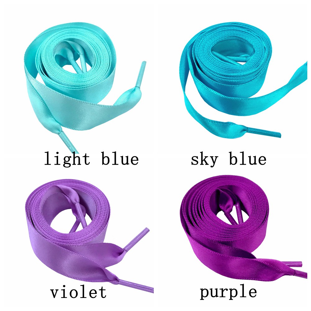 Dây Ruy Băng Cột Giày Thể Thao Bản Rộng 2Cm Rộng 80-100 cm Bằng Vải Satin Cho Người Lớn Và Trẻ Em