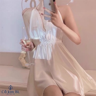 Đồ ngủ sexy. váy ngủ phi lụa cao cấp nữ M46