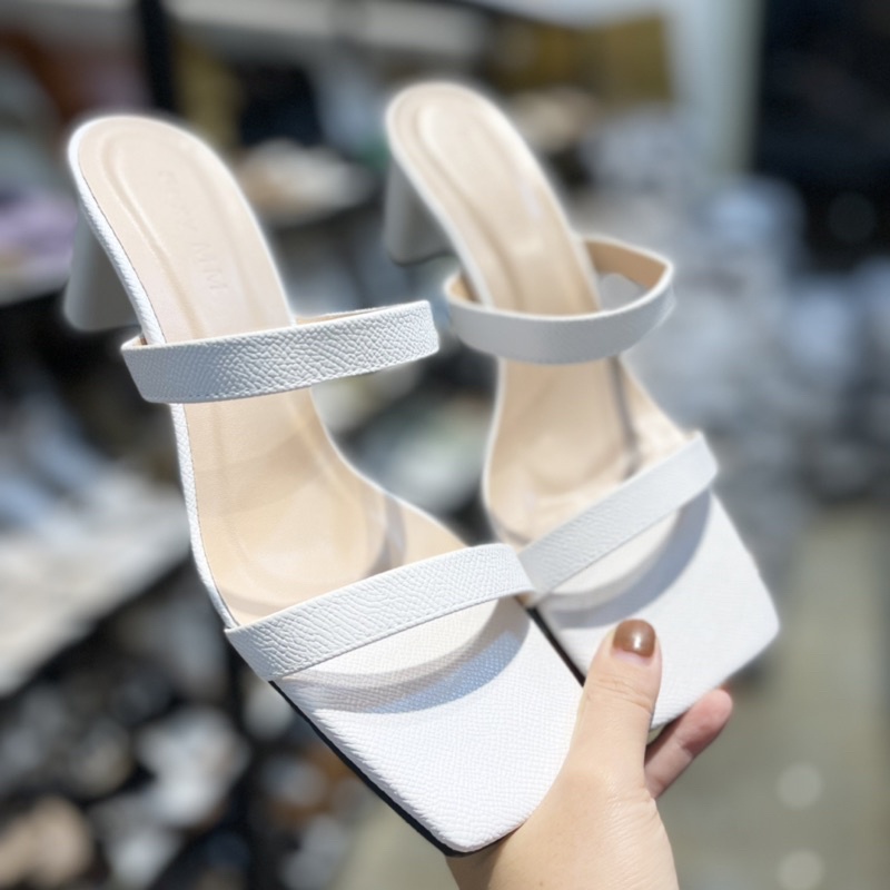 Dép 2 quai da sần 6cm