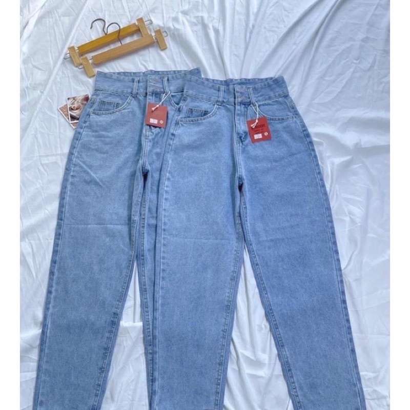 QUẦN BAGGY JEAN NỮ CẠP CAO-CS