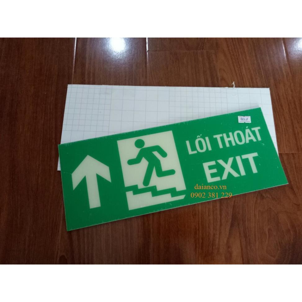 Biển báo dạ quang UV thoát hiểm exit dán tường - nhiều mẫu