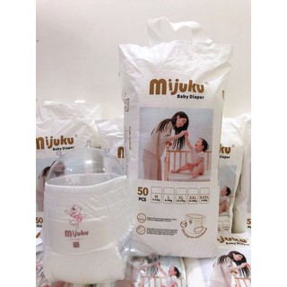 Tã/Bỉm quần cao cấp MIJUKU M50/ L50/ XL50/ XXL50/ XXXL50 siêu mỏng, siêu thấm.