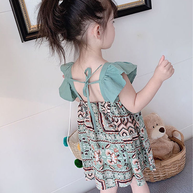 Đầm công chúa hở lưng kiểu Hàn Quốc thời trang mùa hè cho bé gái