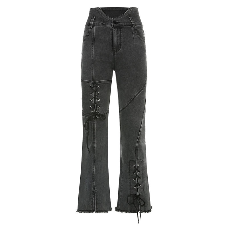 Quần Jeans Dài Lưng Cao Thời Trang Dành Cho Nữ