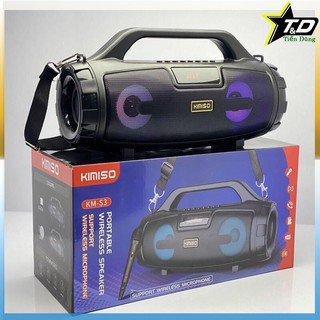 [Mã ELMS5 giảm 7% đơn 300K] Loa Bluetooth Karaoke Kimiso S3 Kèm Mic - Siêu Bền, Bass Chắc Nịch, Hát Cực Đã FREESHIP