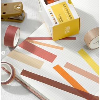 Set 8 Cuộn Washi Tape Băng Dán Trang Trí Màu Phim