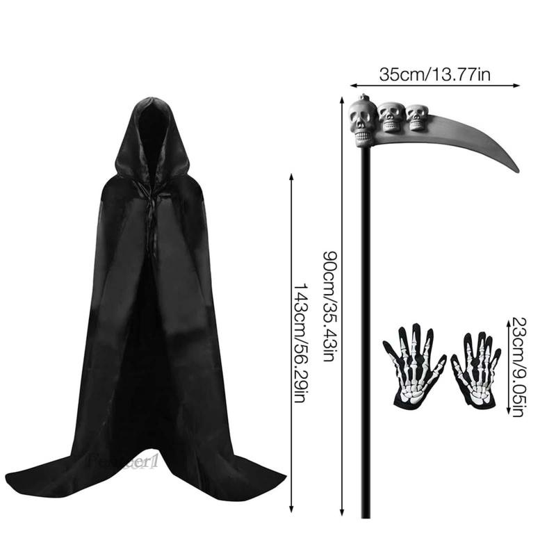 Bộ Thần Chết Dùng Hóa Trang Halloween Độc Đáo Fenteer1