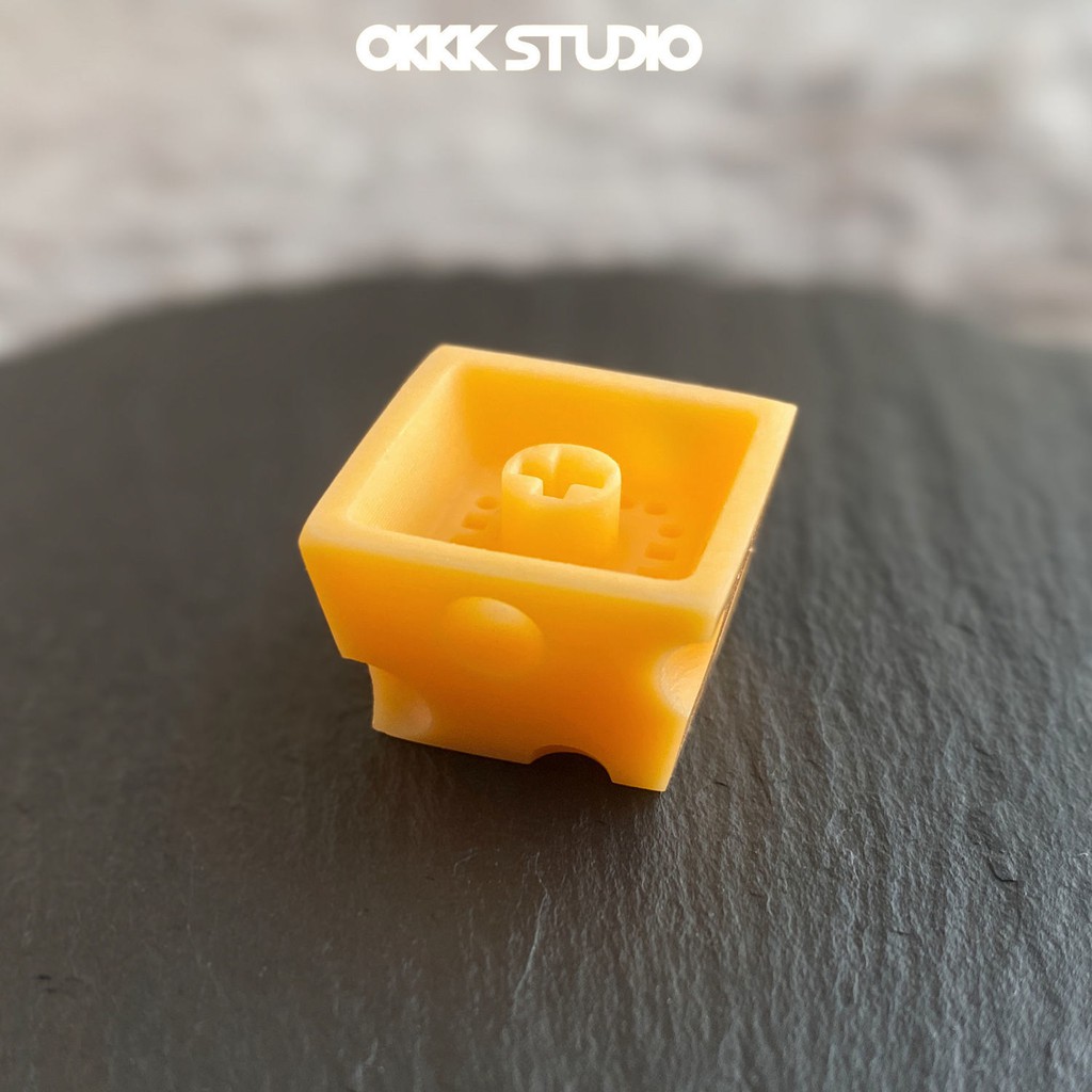 ✑Bàn phím cơ cá tính keycaps duy nhất keycap nhựa dẻo dễ thương keycap phomai có thể tùy chỉnh màu vàng nhạt