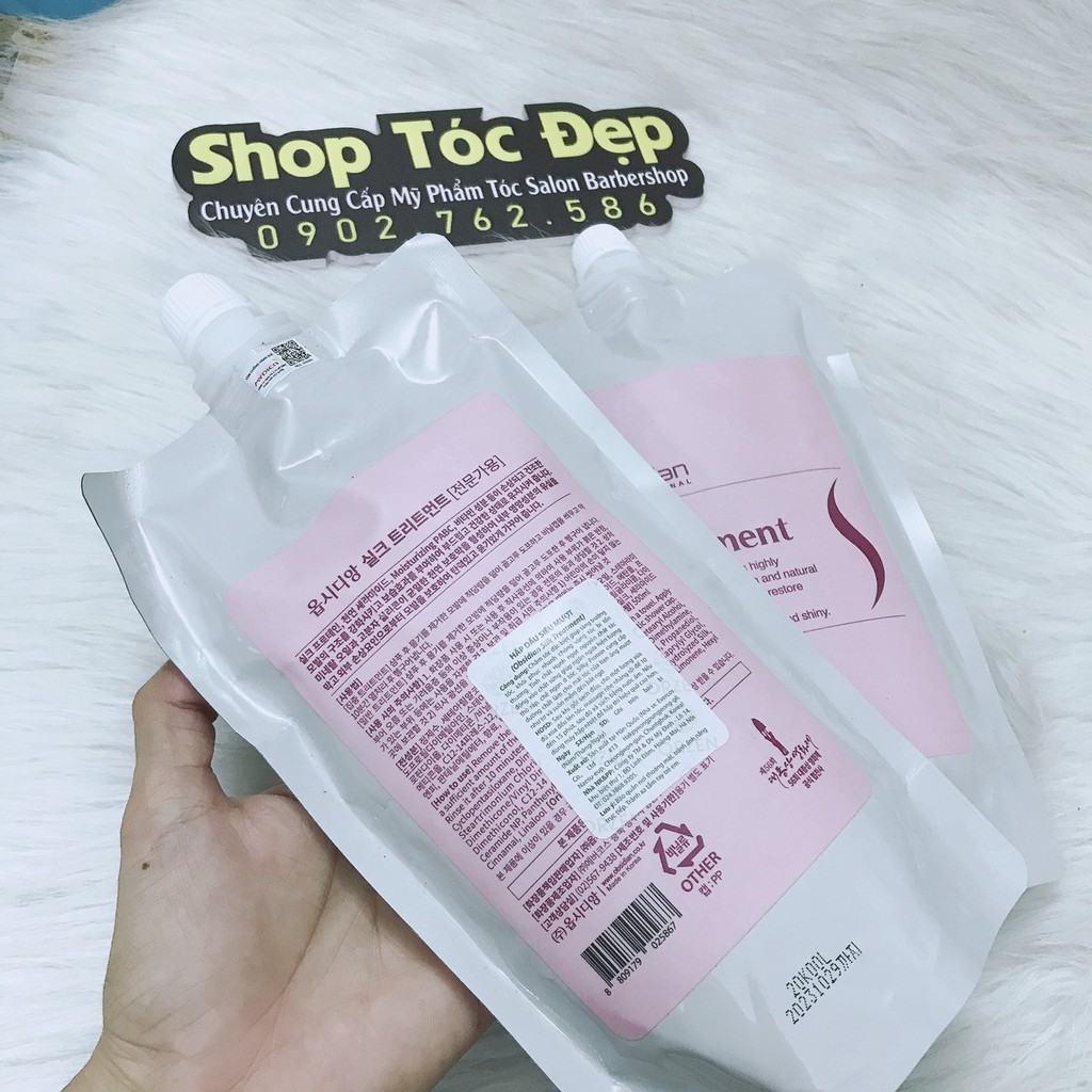 Kem hấp ủ tóc, Obsidian siêu mượt Silk Treatment Hàn Quốc chính hãng 500ml