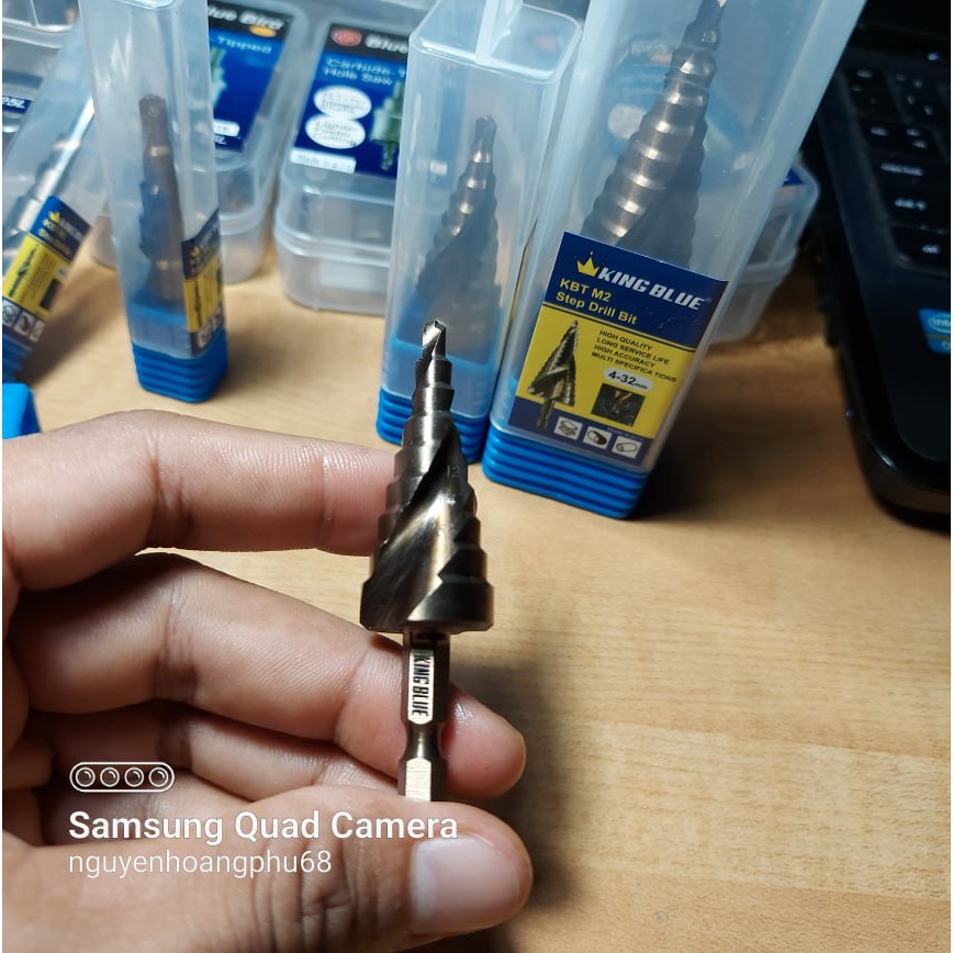 Mũi khoan tháp mũi khoan bước đa năng chuôi lục giác hàng thương hiệu King Blue rất chất lượng