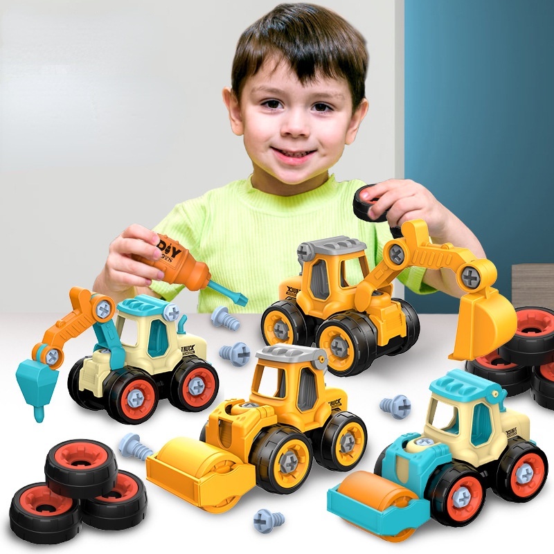 Bộ 4 Đồ Chơi Xây Dựng Xe Cứu Hỏa Xe Cứu Hỏa Dành Cho Trẻ Em
