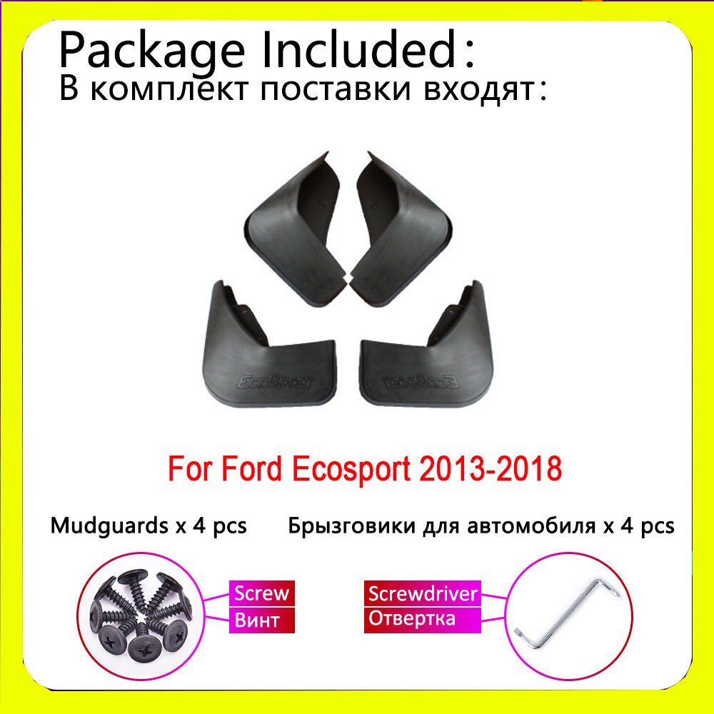 FENDER FENDER FENDER Tấm Chắn Bùn Chuyên Dụng Cho Xe Hơi Ford Ecosport 2018-2013 ~ 2020