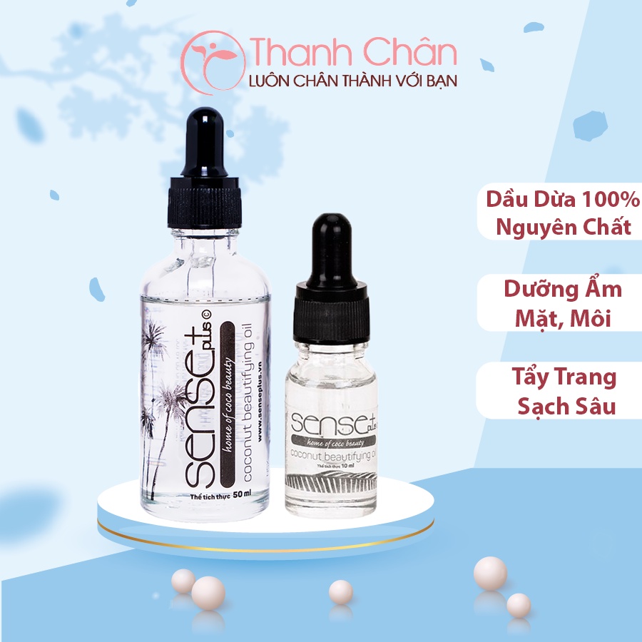 Tinh dầu dừa làm đẹp 100% nguyên chất Sense Plus 10ml/50ml