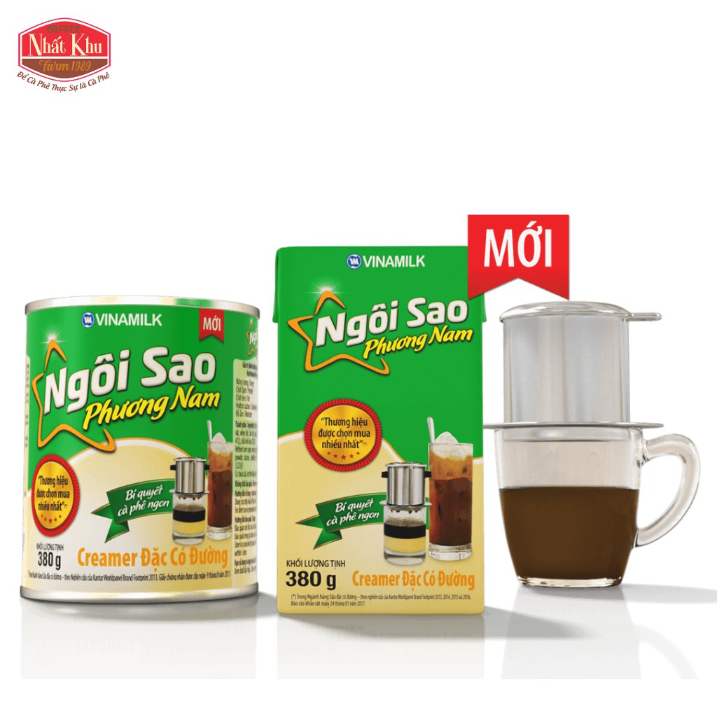 Sữa Đặc Có Đường Ngôi Sao Phương Nam Xanh Lá Cây - Hộp Thiếc 380g