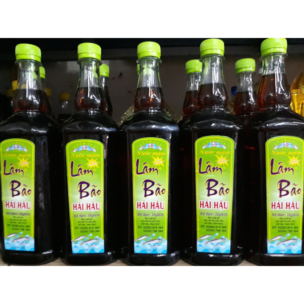 Nước Mắm Lâm Bão Nắp Xanh Chai 1 Lít Độ Đạm 37g N/L