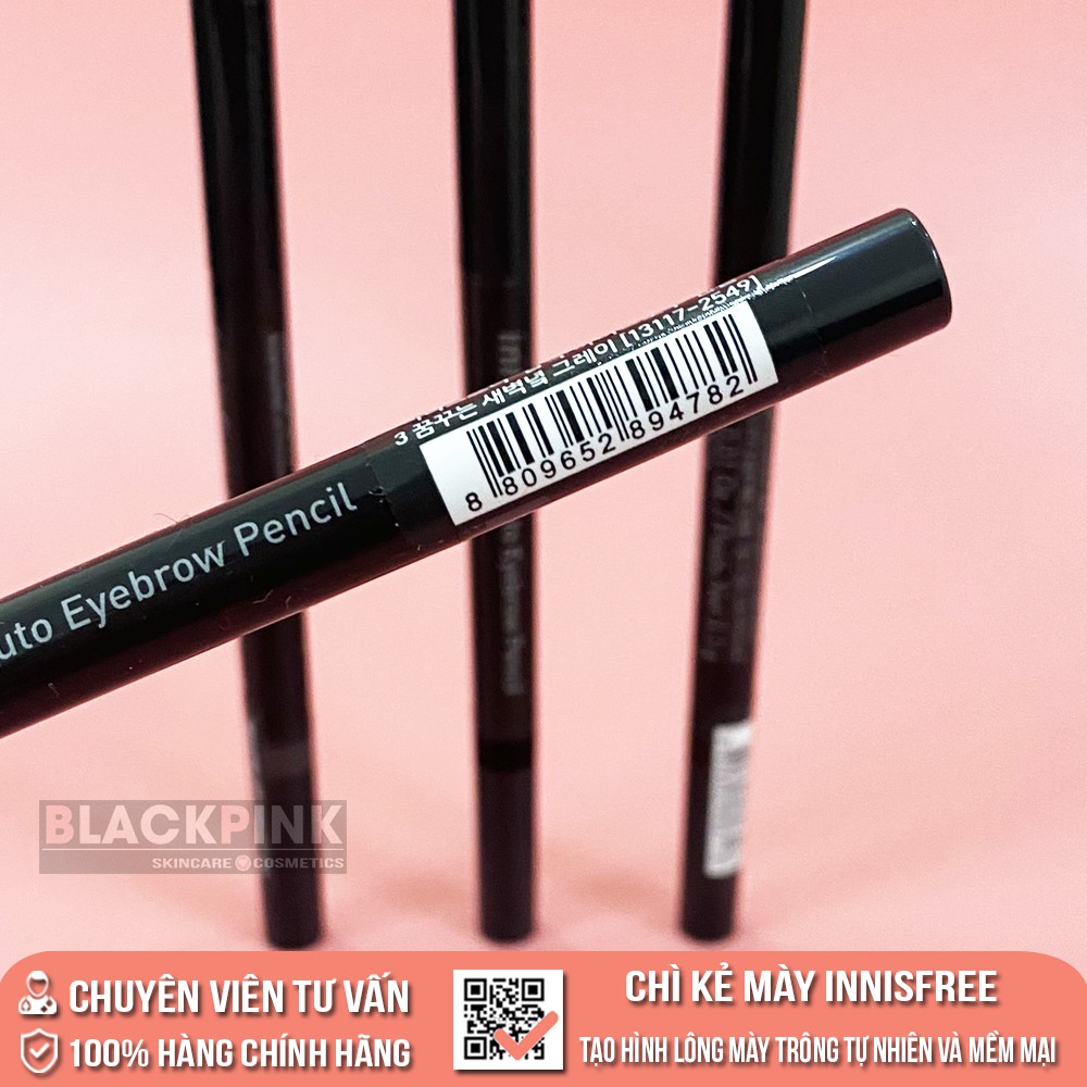 Chì kẻ mày Innisfree Auto Eyebrow Pencil - Tạo hình lông mày tự nhiên và mềm mại