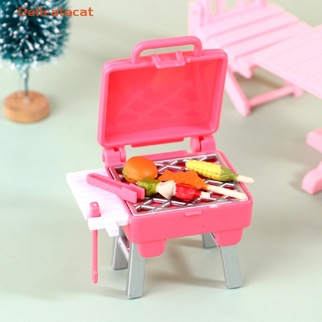 Mô Hình Đồ Nướng BBQ Màu Hồng Tỉ Lệ 1: 12 Trang Trí Nhà Búp Bê