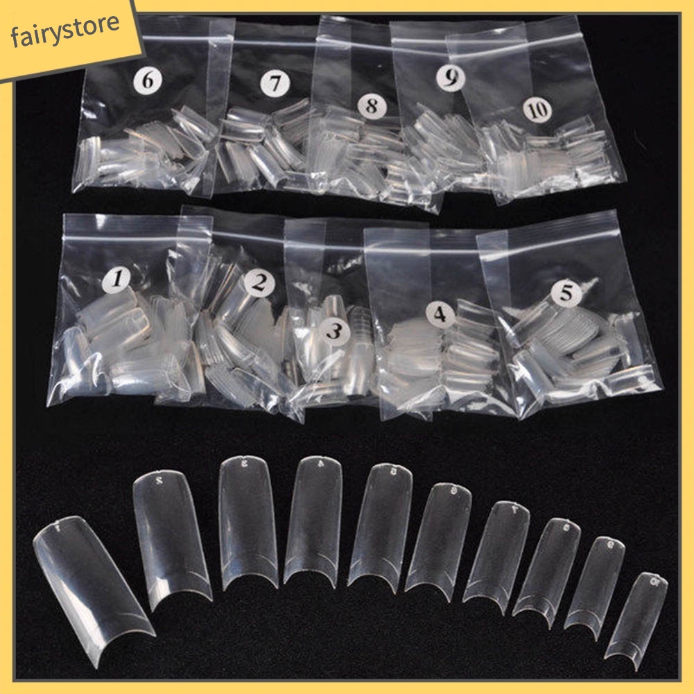 Set 500 Móng Tay Giả Bằng Acrylic Dùng Trang Trí Nghệ Thuật Cho Nữ