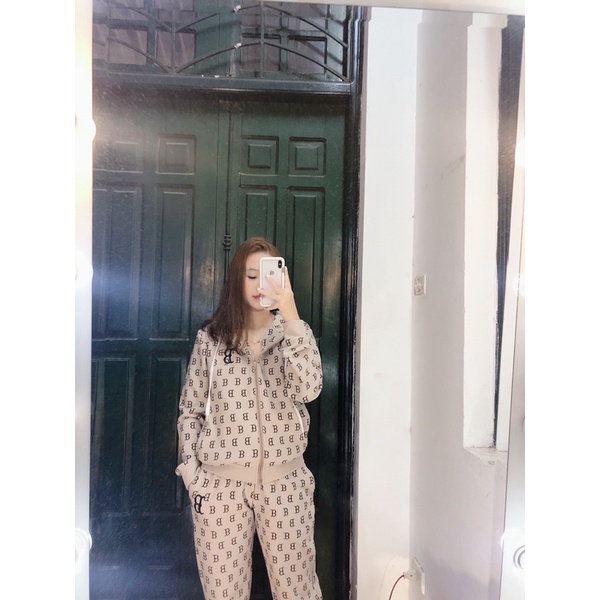 Bộ nỉ NY MLB monogram có mũ | BigBuy360 - bigbuy360.vn