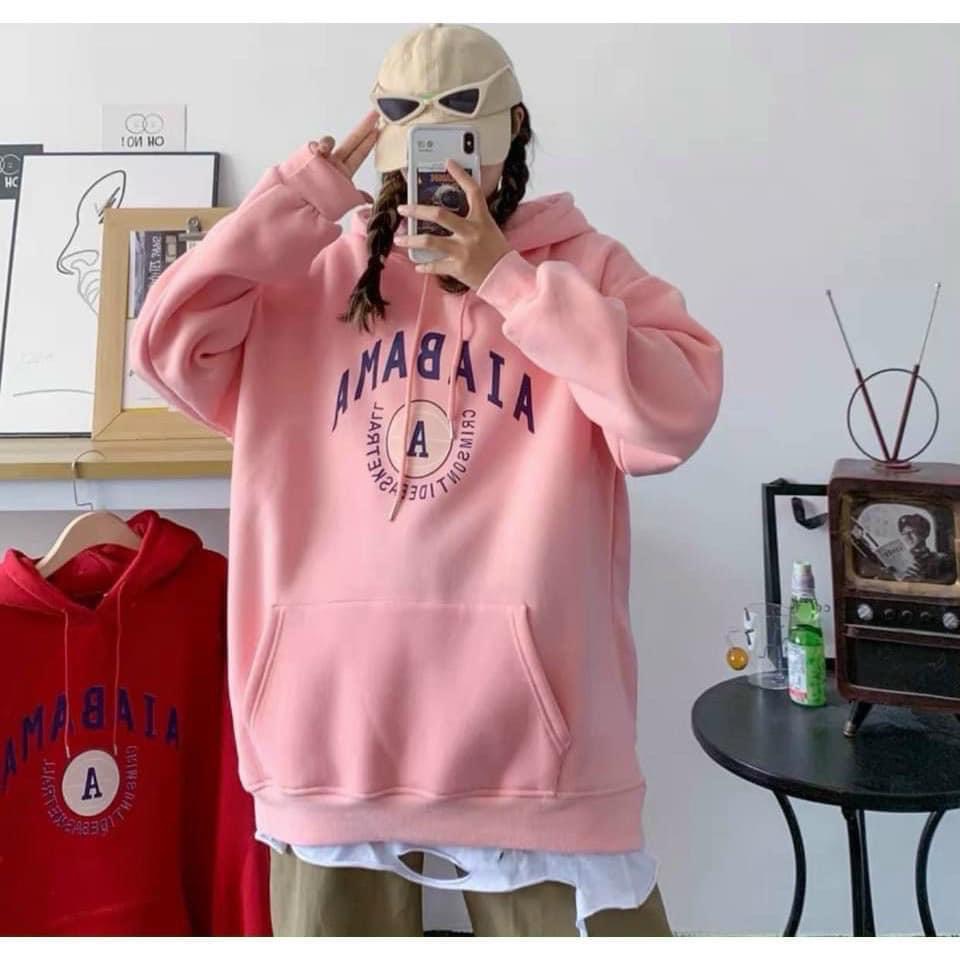 Áo hoodie nữ nam siêu xinh ALA, Áo hôdie UNISEX lên dáng siêu xinh mũ 2 lớp
