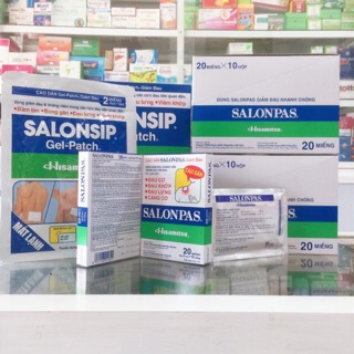Combo 2 gói 10 miếng Cao dán Salonpas giá rẻ, già trẻ rủ nhau đi mua