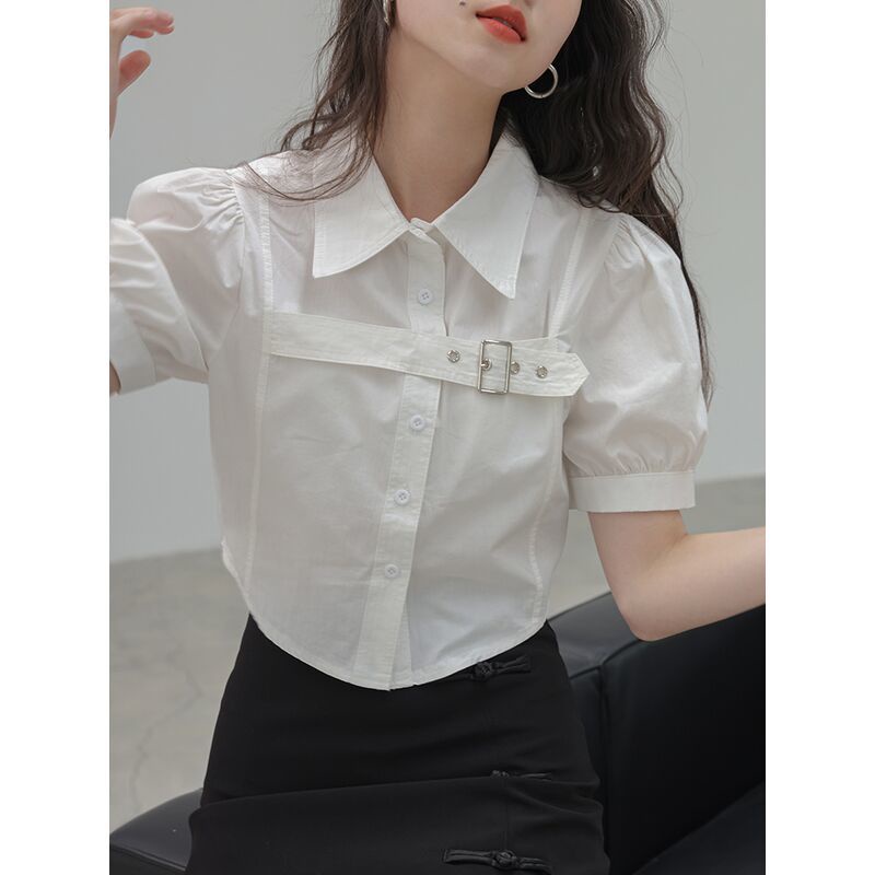 Áo Kiểu Tay Phồng Ngắn Thời Trang Mùa Hè Cho Nữ