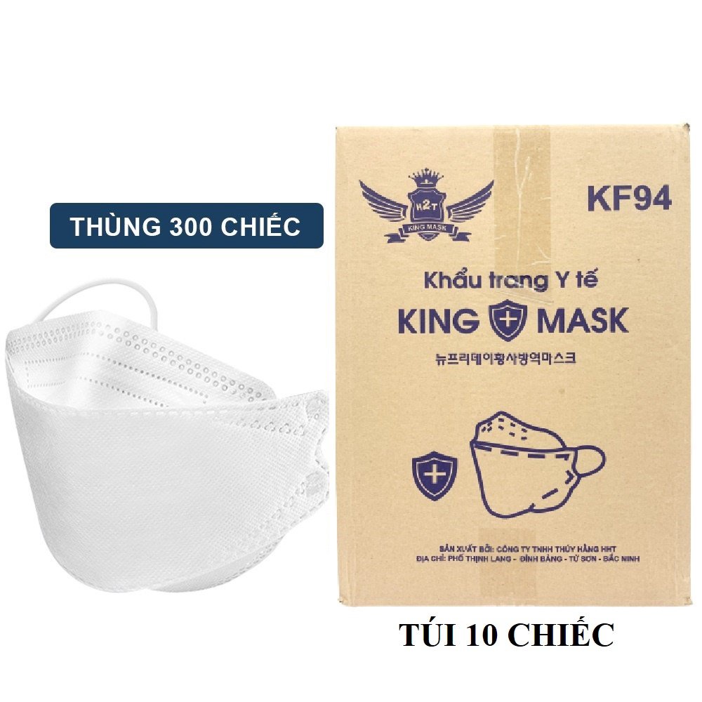 [Mã COSDAY giảm 8% đơn 150K] THÙNG 300 CHIẾC KHẨU TRANG CÁ KHÁNG KHUẨN 4 LỚP 4D KF94 KING MASK