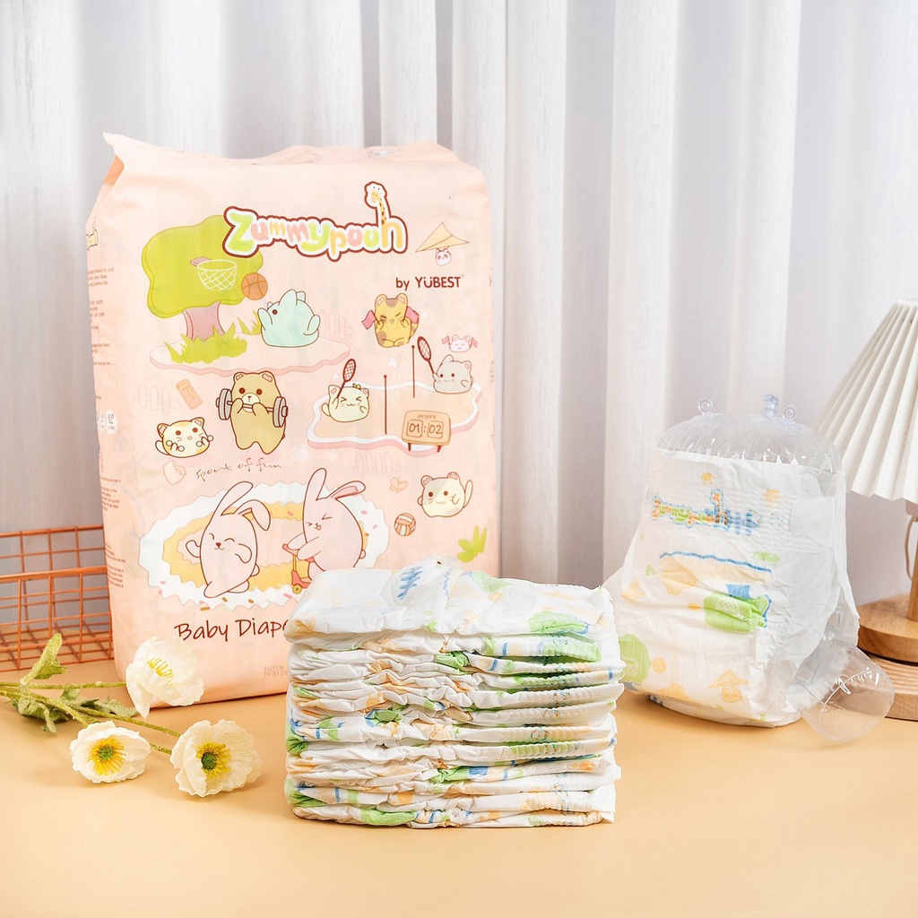 Tã bỉm YUBEST  Zummy Pooh chính hãng dán quần S80, M72, L66, XL60, XXL56, 3XL52