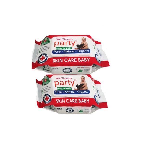 Combo 10 gói khăn giấy ướt  Party 80g.