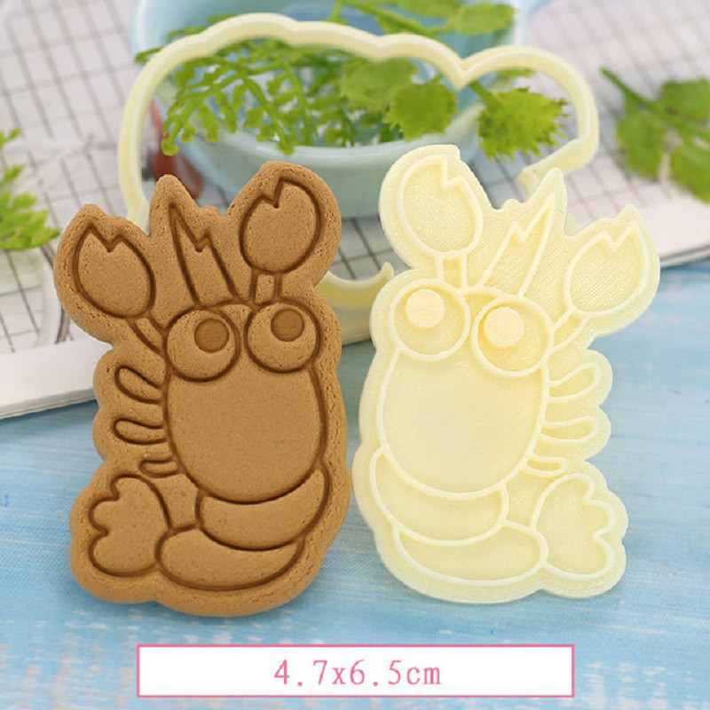 Khuôn làm bánh quy bằng nhựa thiết kế hình đại dương xinh xắn