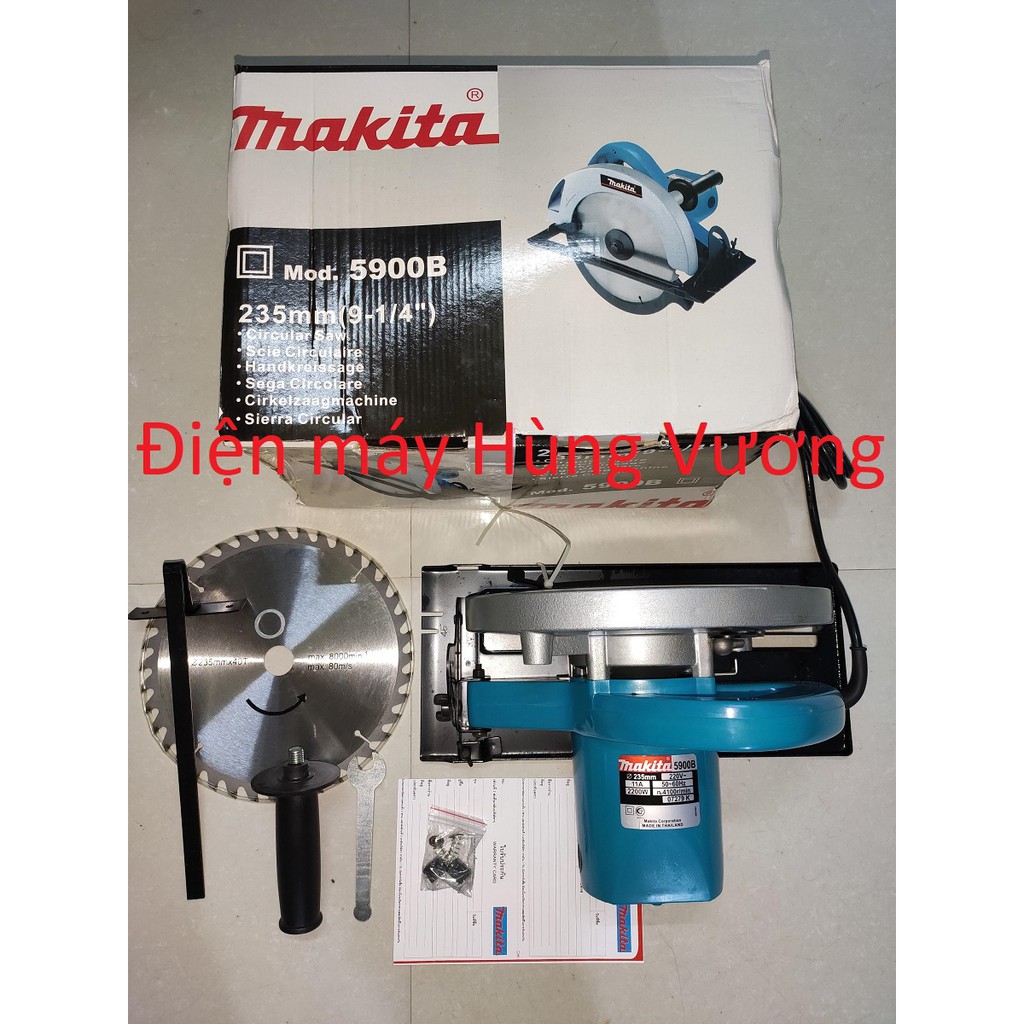 Máy cưa đĩa Makita 5900B, 2200W,  235mm, Made in Thái lan, dây đồng chịu nhiệt, kèm 1 lưỡi cưa.