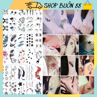Set 30 miếng Hình Xăm Dán Tattoo Xăm Nước Tha Thu Từ 55 - 120 Mẫu vrg1652 SHOP BUÔN 88
