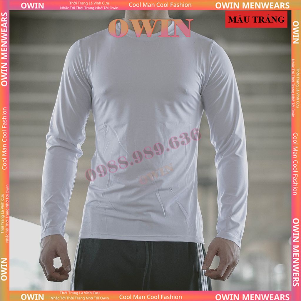 Áo Thun giữ nhiệt nam chất vải co dãn 4 chiếu, Áo giữ nhiệt nam giữ ấm cơ thể chất vải cotton AGN01 OWIN