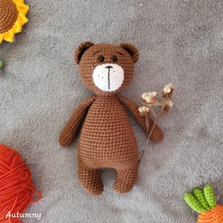 Gấu bông len handmade Gấu nâu ngáo ngơ - Amigurumi - Quà tặng bạn bè, quà tặng sinh nhật, ...