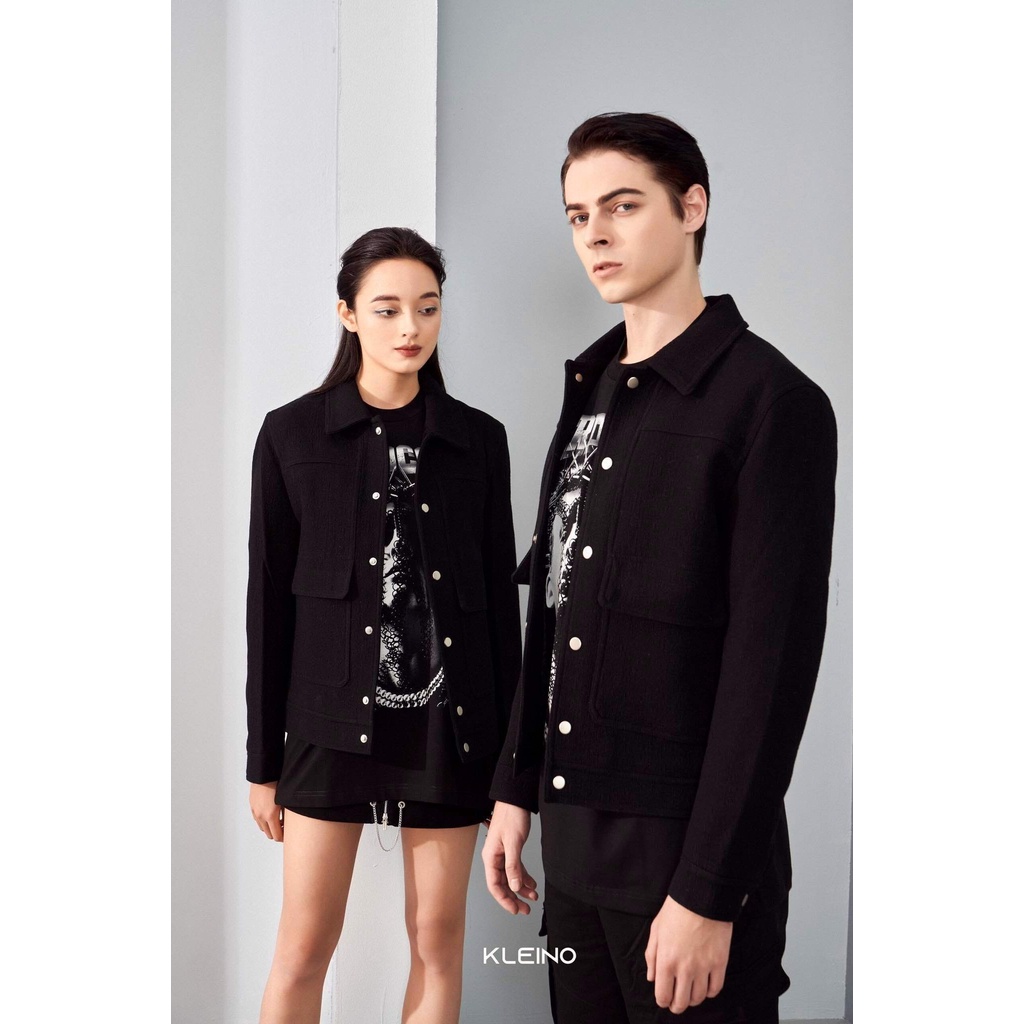 Áo Khoác Black Pocket Cotton Jacket