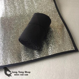 [ Chiếu + mền ] Combo 1 chiếu ngủ văn phòng viền đen và mền màu đen