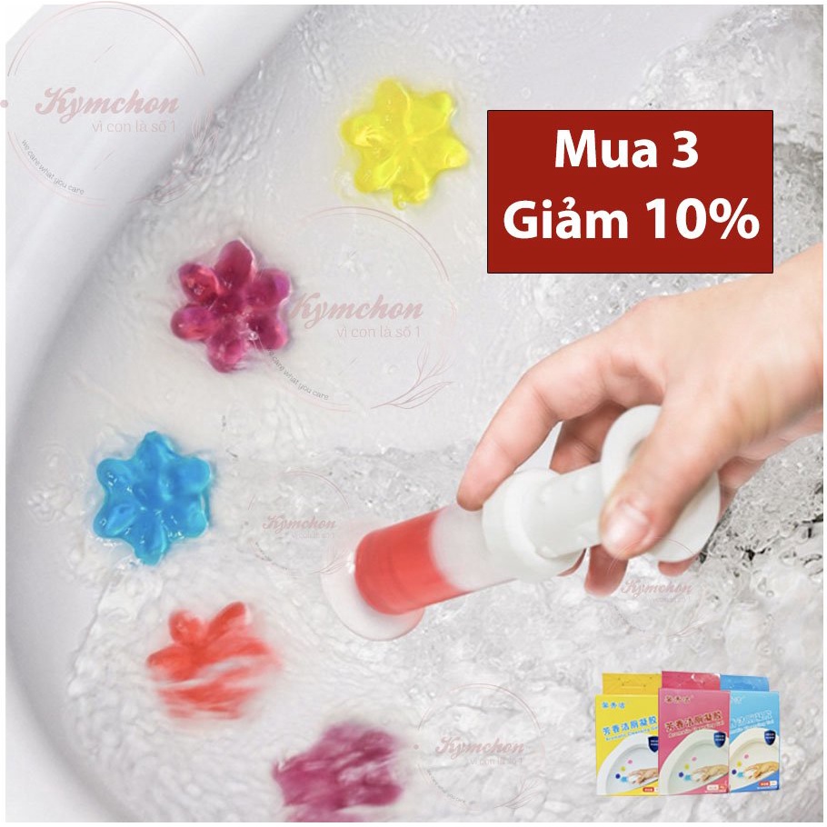 Gel thơm KHỬ TRÙNG, KHỬ MÙI, DIỆT KHUẨN toilet, bồn cầu tiện dụng, rảnh tay với 5 loại hương thơm dễ chịu