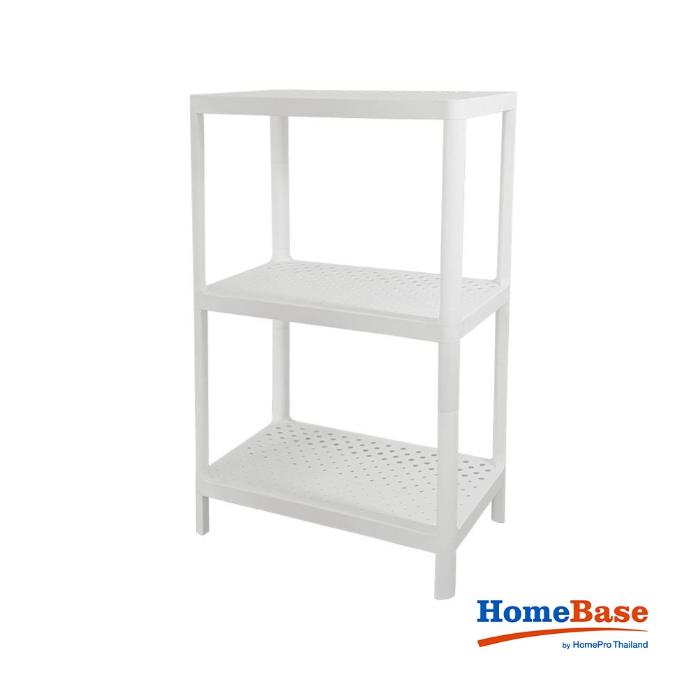 HomeBase STACKO kệ nhựa 3 tầng MONO Thái Lan W50xH81xD30cm màu trắng