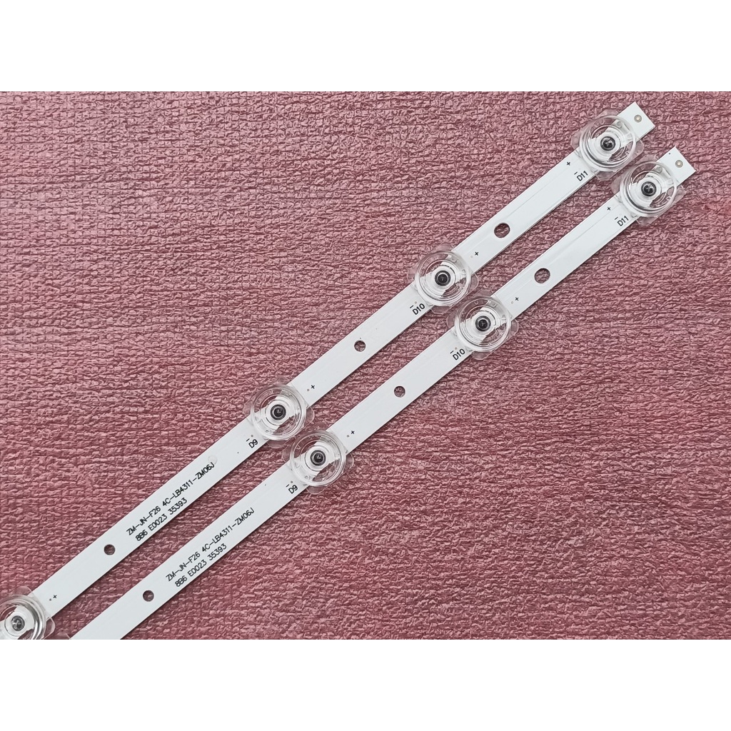 THANH LED TIVI TCL 43S6500 43S6800 43P8 43P65 MỚI 100% HÀNG ZIN HÃNG, BỘ 2 THANH, MỖI THANH 11 BÓNG 6V, DÀI 80,4cm.