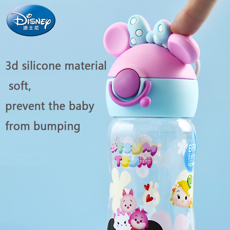 Bình Nước Thể Thao 400ml Không BPA Bằng Silicone In Hình Elsa Cho Trẻ Em