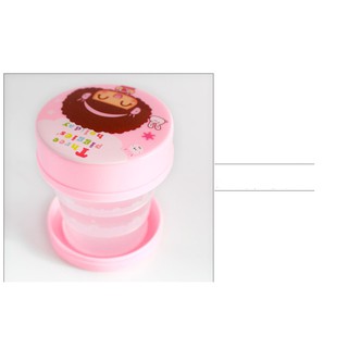 Cốc nhựa gấp gọn họa tiết đáng yêu