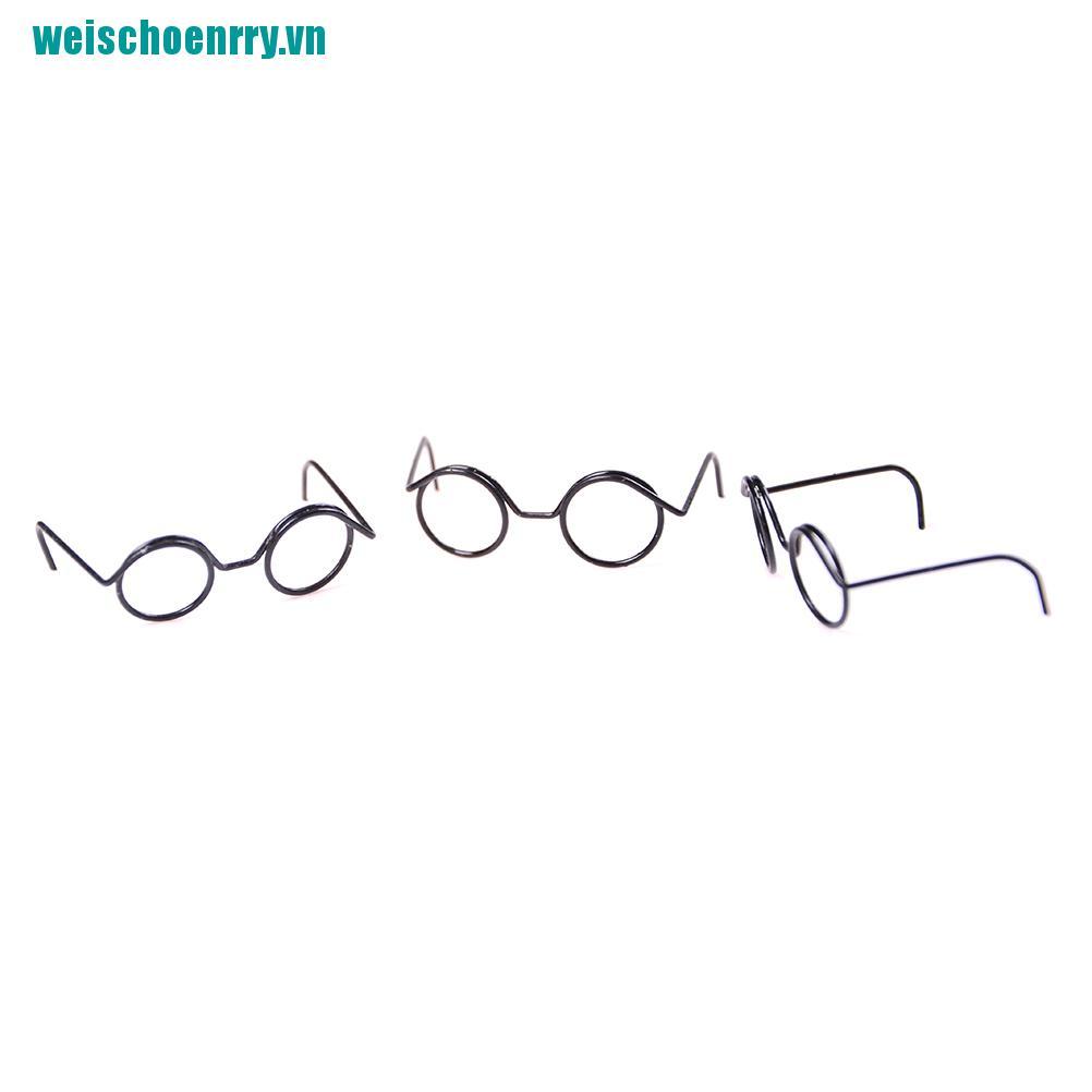 Weis♪Set 2 Mắt Kính Gọng Tròn Cho Búp Bê Tỉ Lệ 1 / 6 30cm