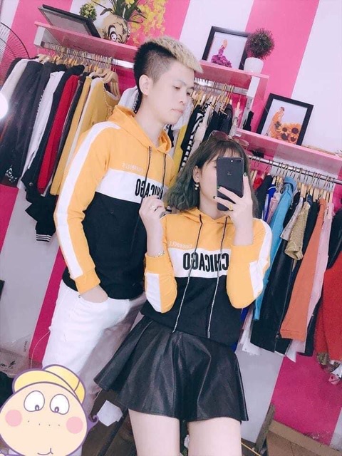 Áo hoodie đôi cute phômai que HANA80 | BigBuy360 - bigbuy360.vn