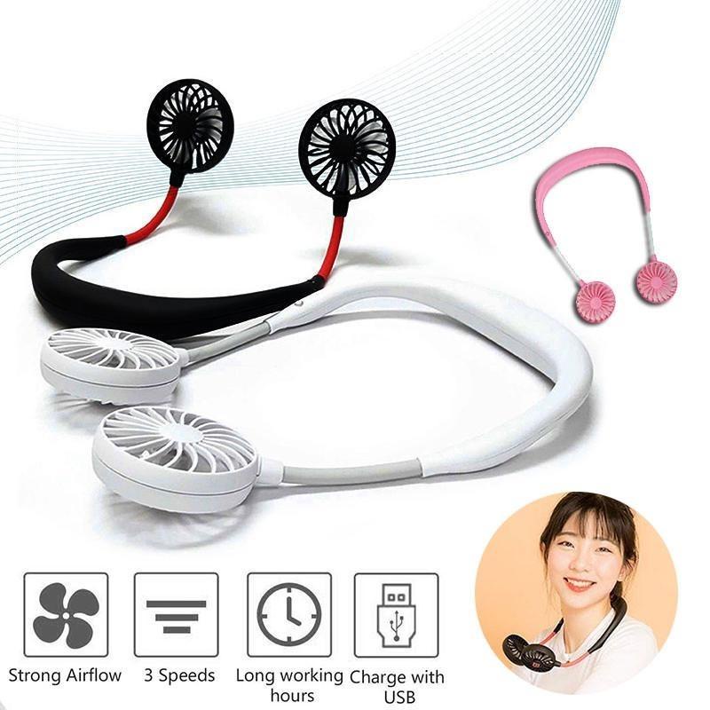 Quạt Đeo Cổ Sạc Usb tiện lợi