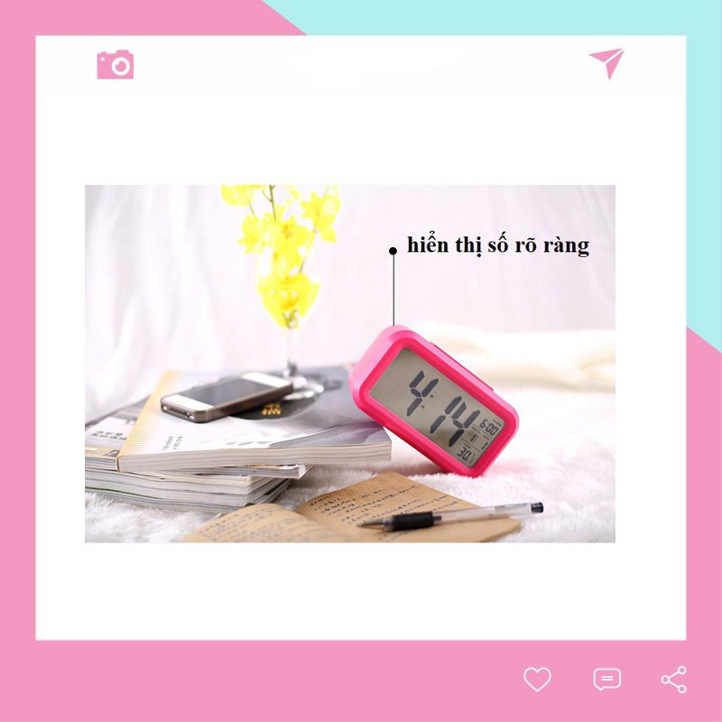 Đồng hồ báo thức để bàn mini thông minh đa chức năng DH89