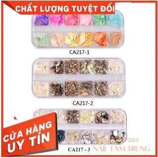 Xà cừ - sỏi - trang trí móng,sét sacu khay 12 ô