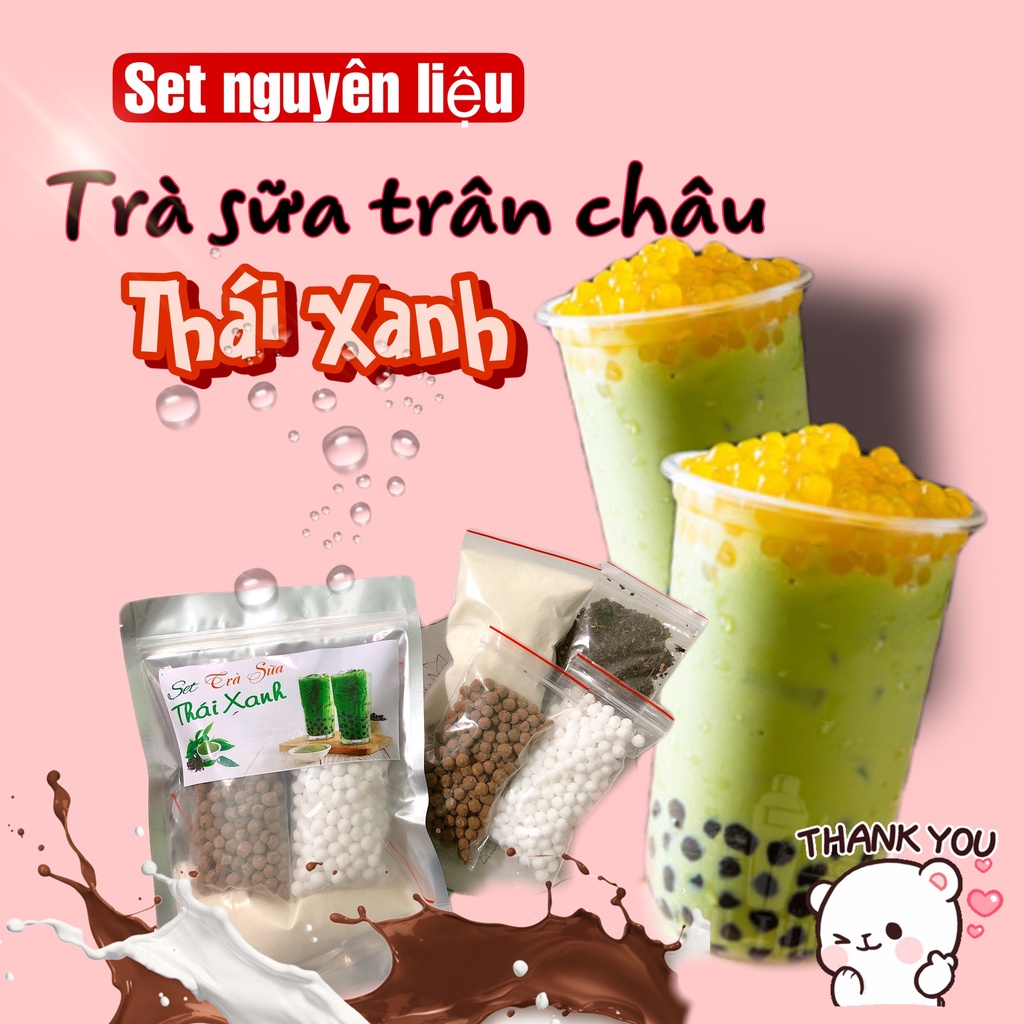 SET NGUYÊN LIỆU PHA TRÀ SỮA PHÚC LONG, THÁI XANH, THÁI ĐỎ 300GR, 500GR (KÈM CÔNG THỨC)- BÁN BUÔN 247